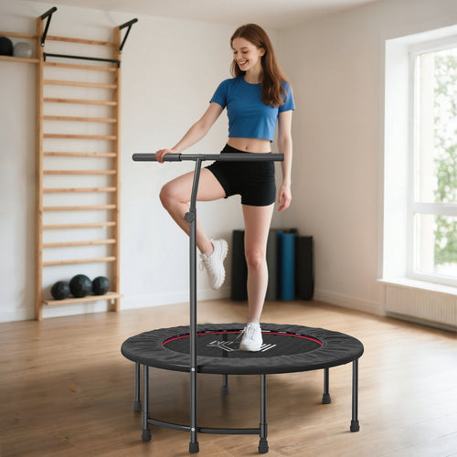 40-Inch Fitness Trampoline with Adjustable Handle – Home Rebounder