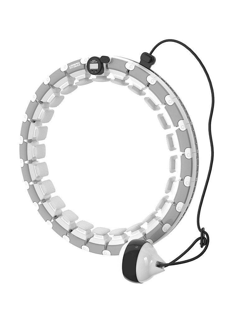 Smart Weighted Fitness Hoop with Digital Counter - Adjustable 24-Part Hoop
