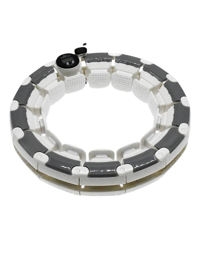 Smart Weighted Fitness Hoop with Digital Counter - Adjustable 24-Part Hoop