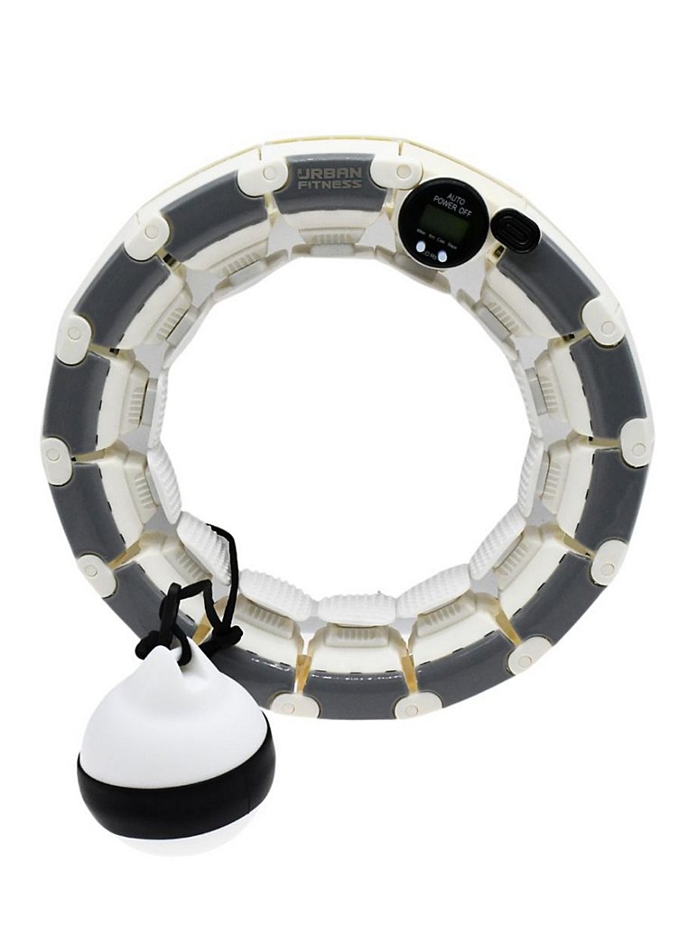 Smart Weighted Fitness Hoop with Digital Counter - Adjustable 24-Part Hoop