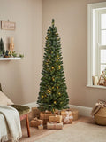 Green Slim 6ft Pre-Lit Christmas Tree