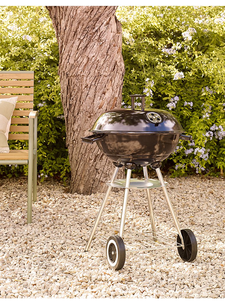 Black 43cm Kettle BBQ