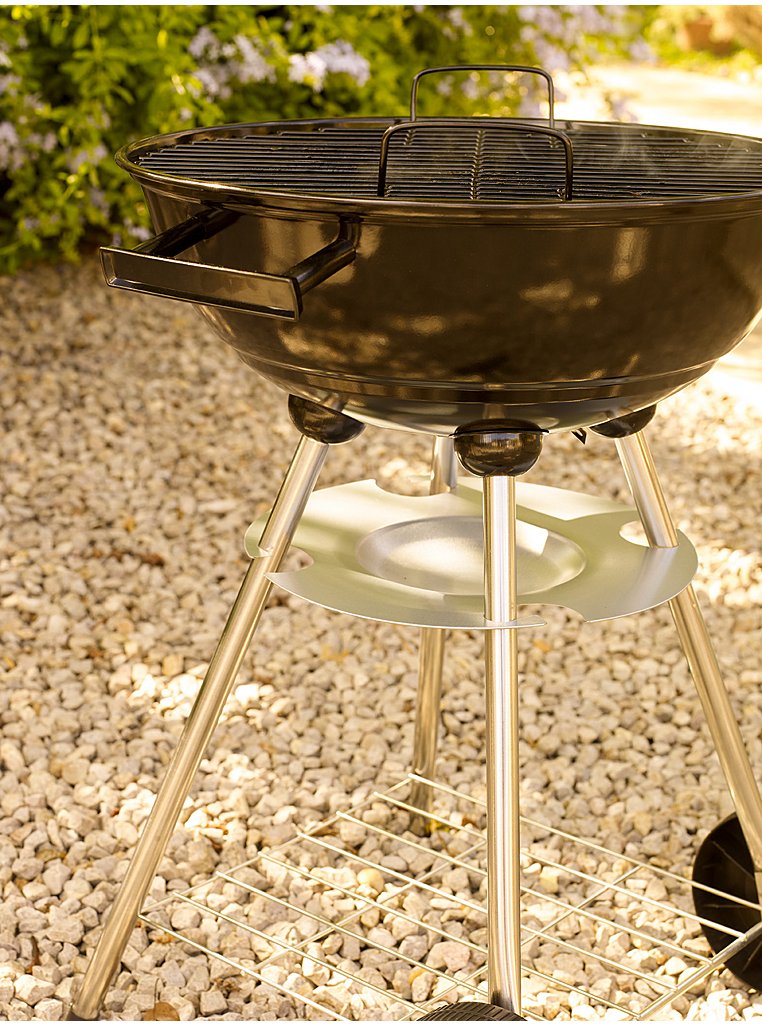 Black 43cm Kettle BBQ