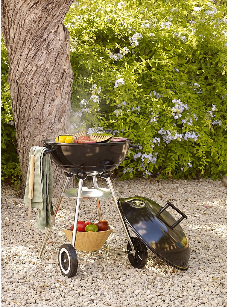 Black 43cm Kettle BBQ