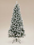 Green 7ft Pre-Lit Snowy Christmas Tree