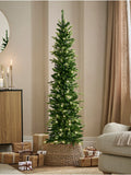 Green 6ft Pre-Lit Mixed Tip Slim Christmas Tree