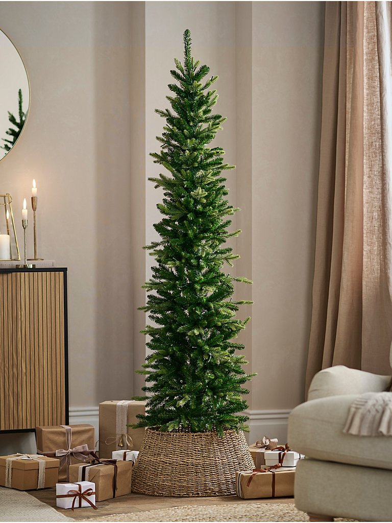 Green 6ft Pre-Lit Mixed Tip Slim Christmas Tree