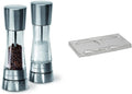 Derwent Salt & Pepper Mills with Tray — Acrylic & Stainless Steel