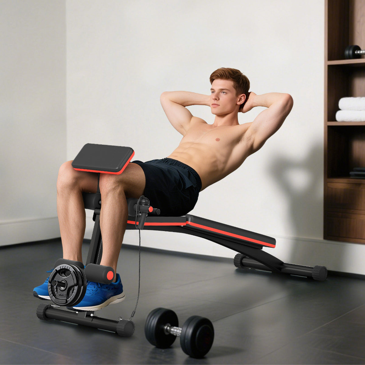 Foldable Dumbbell Bench with 7 Backrest Angles and 120kg Max Load