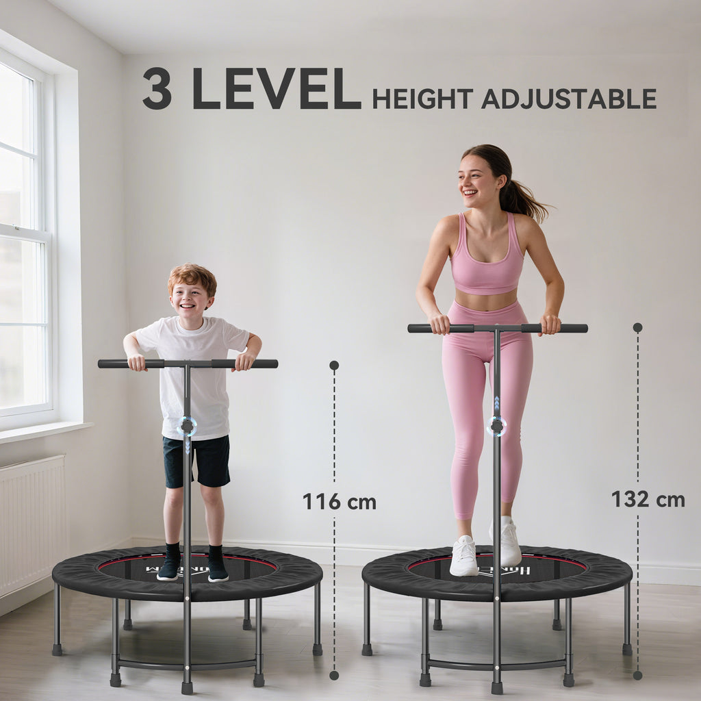 40-Inch Fitness Trampoline with Adjustable Handle – Home Rebounder