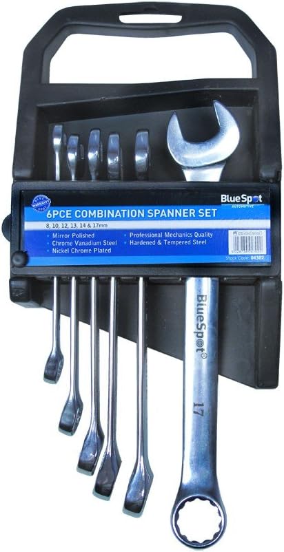 6-Piece Chrome Vanadium Combination Spanner Set