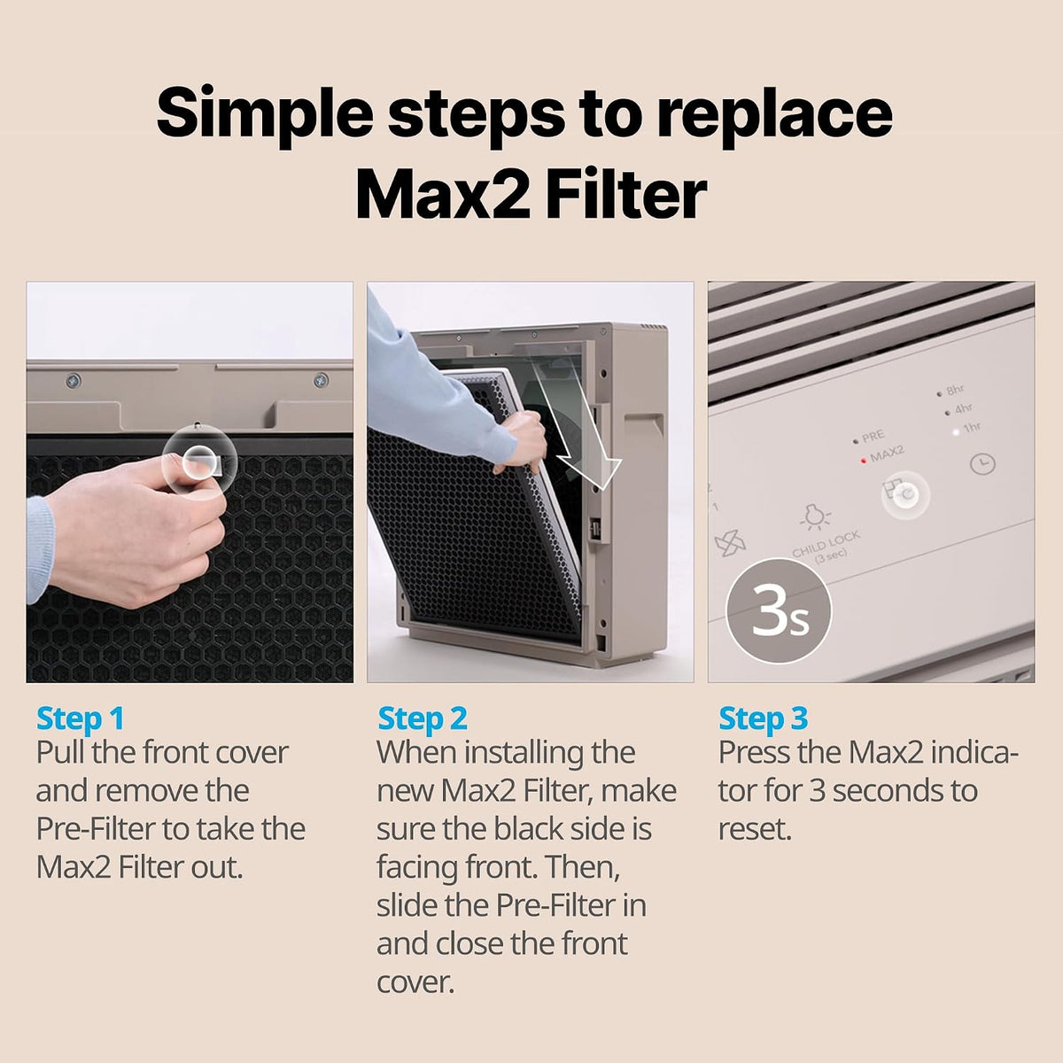 Airmega Max2 Replacement Filter – Green True HEPA + Activated Carbon