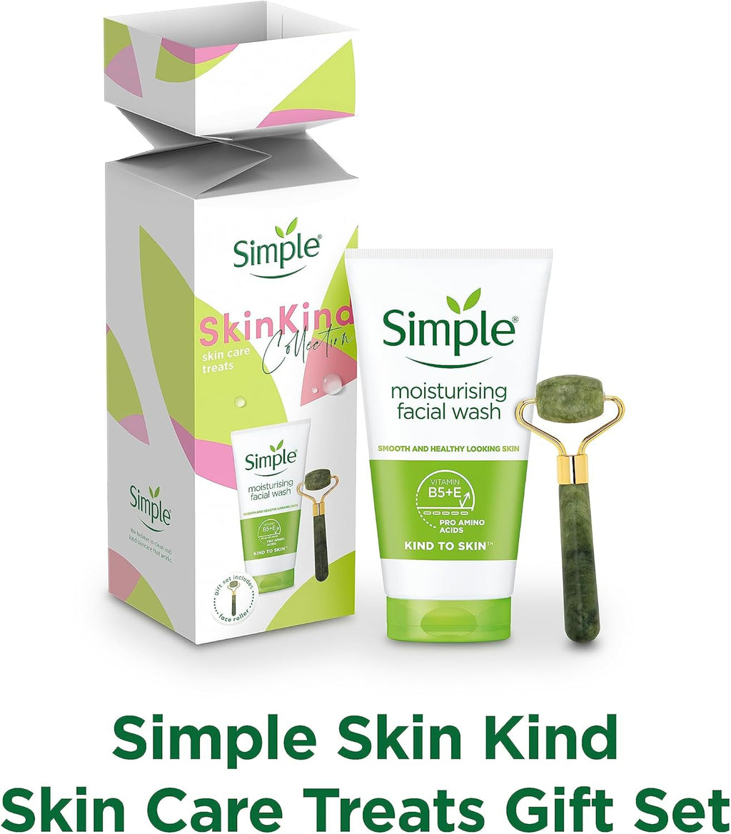 Simple Skin Care Treats Gift Set: Moisturising Wash + Jade Roller