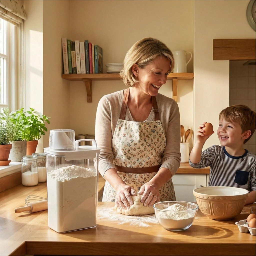 Airtight 2300ml Rice Storage Container with Measuring Cup