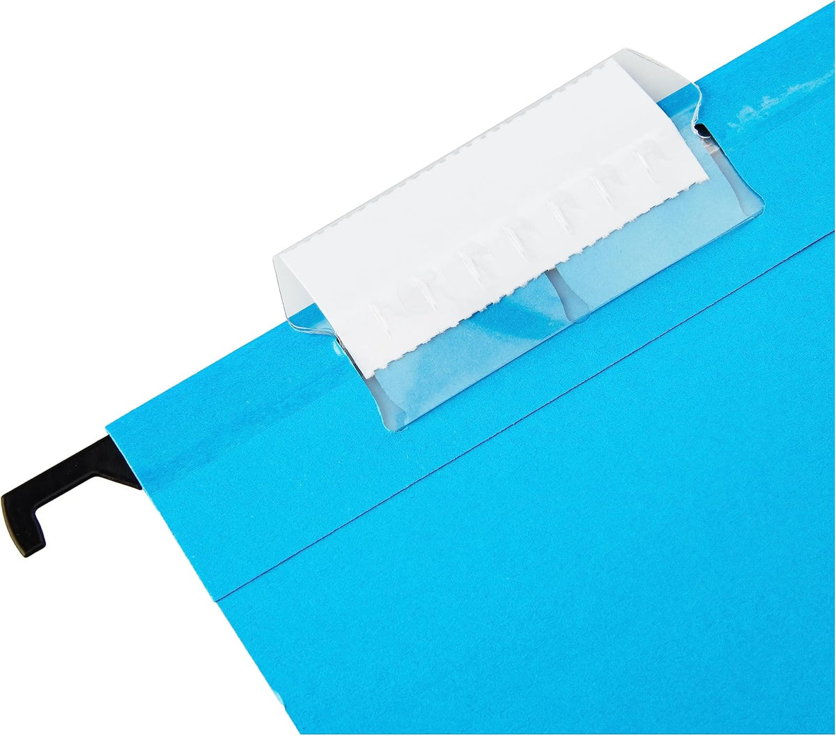 Pack of 10 Reinforced A4 Suspension Files with Binder Strip – Blue