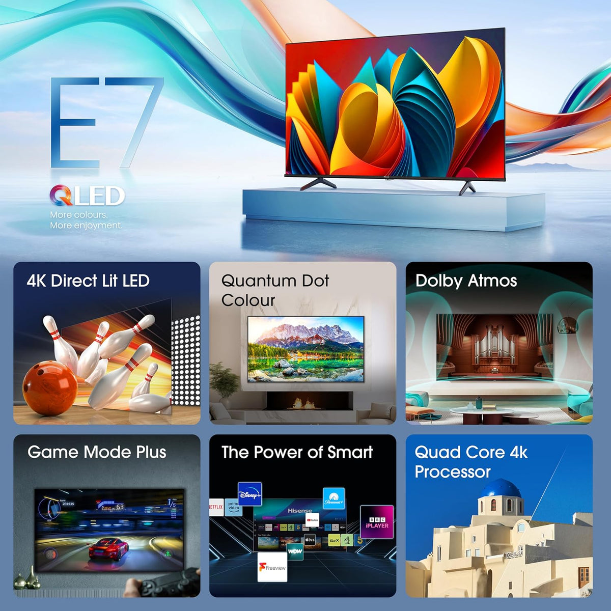 Hisense 85-Inch 4K QLED Smart TV with Dolby Vision & VRR