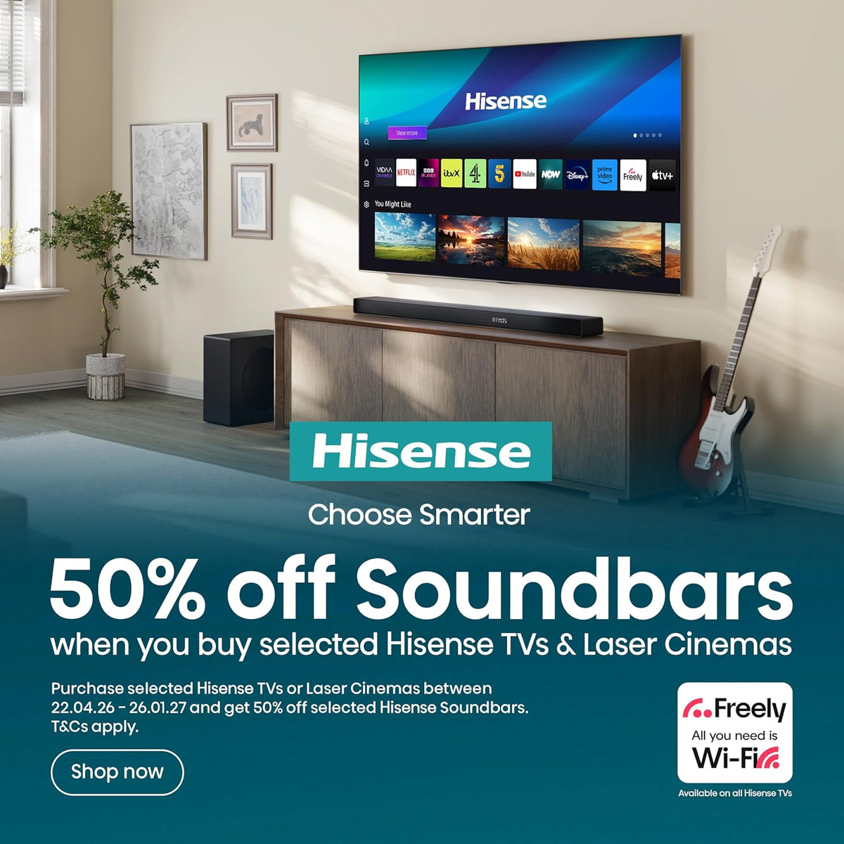 Hisense 85-Inch 4K QLED Smart TV with Dolby Vision & VRR