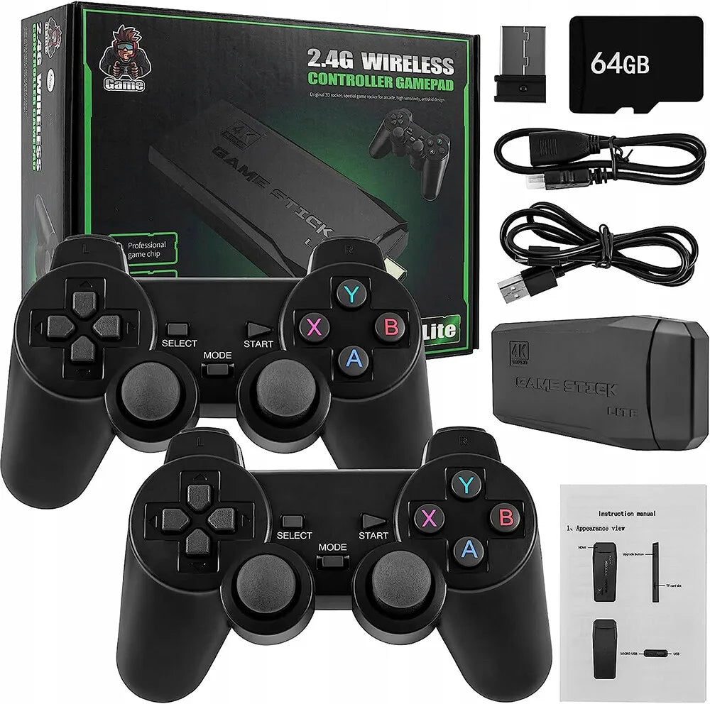 Video Game Console 20000+ Retro Games Console Set with 2 Wireless Controller New