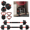 20kg 3-in-1 Adjustable Dumbbells Set with Barbell Bar