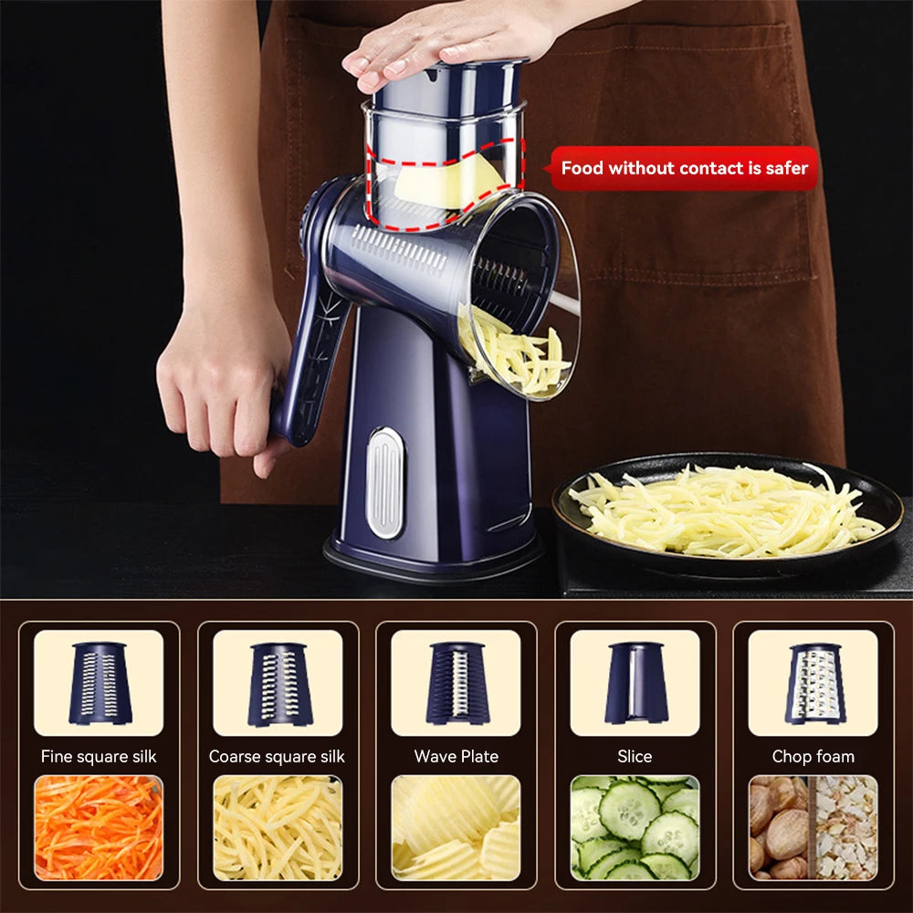 Multifunctional Vegetable Chopper UK Household Stainless Steel Slicer Shredder Dicer Hand Pressure Onion Potato Cucumber Cutting Tool Kitchen Gadgets Easy Clean