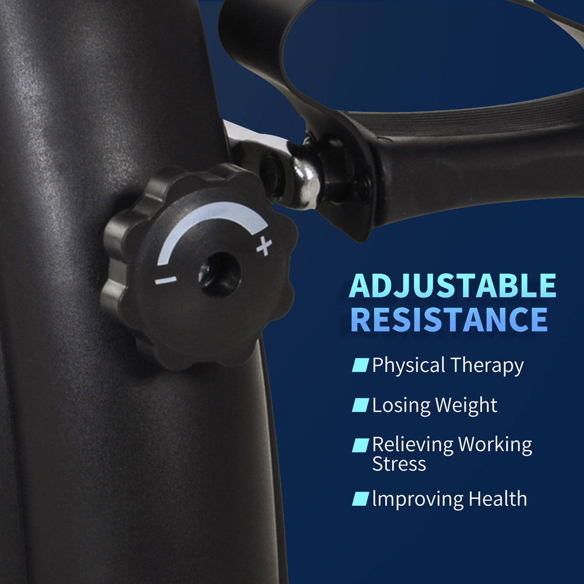 Under desk exercise bike with LCD display, low-impact & adjustable resistance