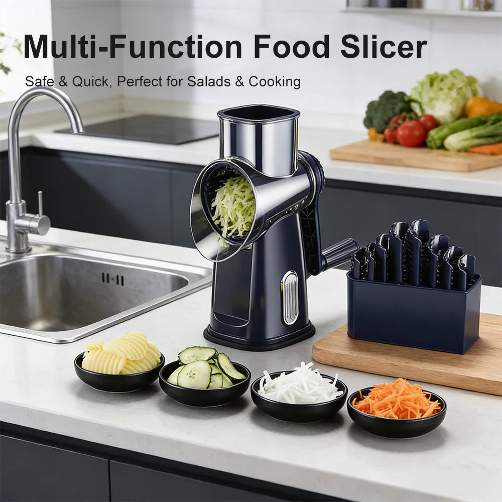 Multifunctional Vegetable Chopper UK Household Stainless Steel Slicer Shredder Dicer Hand Pressure Onion Potato Cucumber Cutting Tool Kitchen Gadgets Easy Clean