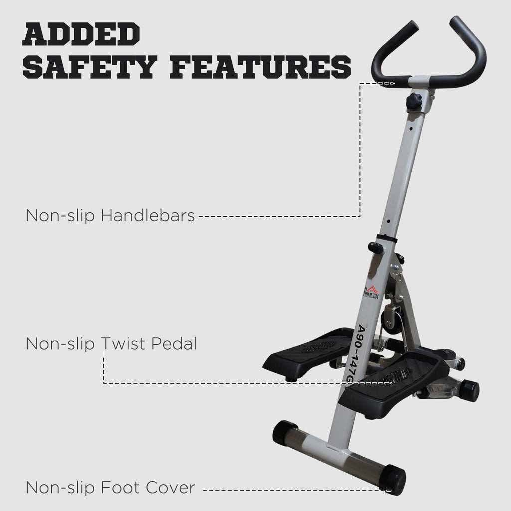Stepper with Handle Bars – Foldable, Steel Frame, 110kg Max Load