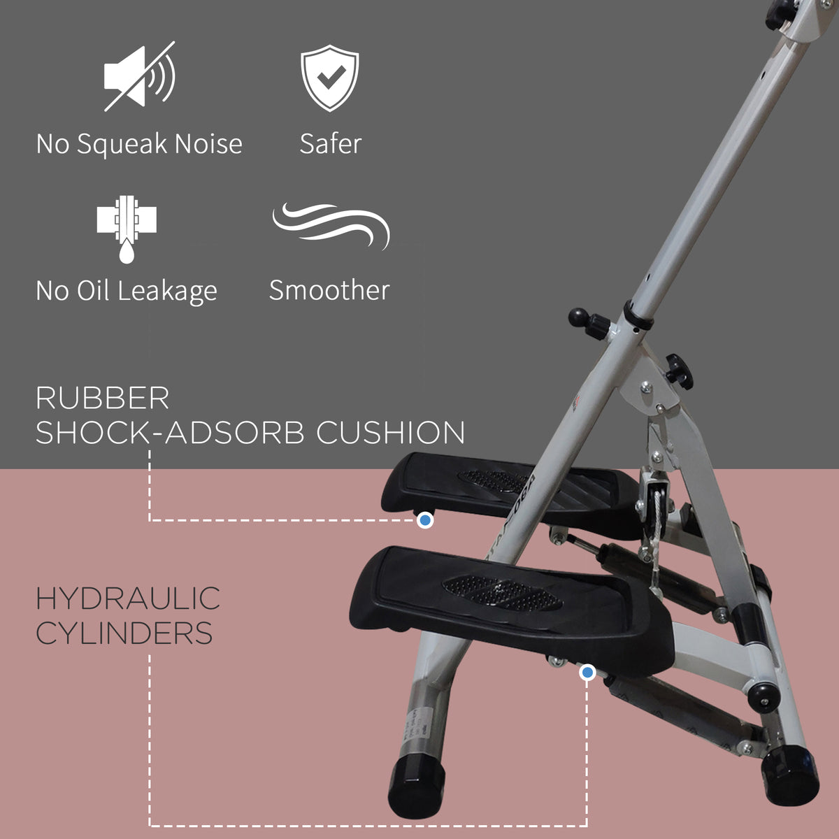 Stepper with Handle Bars – Foldable, Steel Frame, 110kg Max Load
