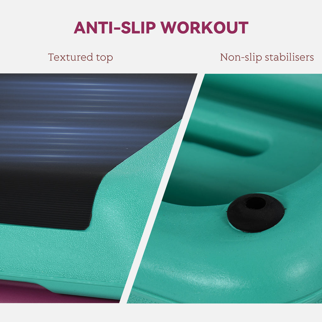 Adjustable Aerobic Stepper with 4 Risers – 10/15/20 cm, Non-Slip