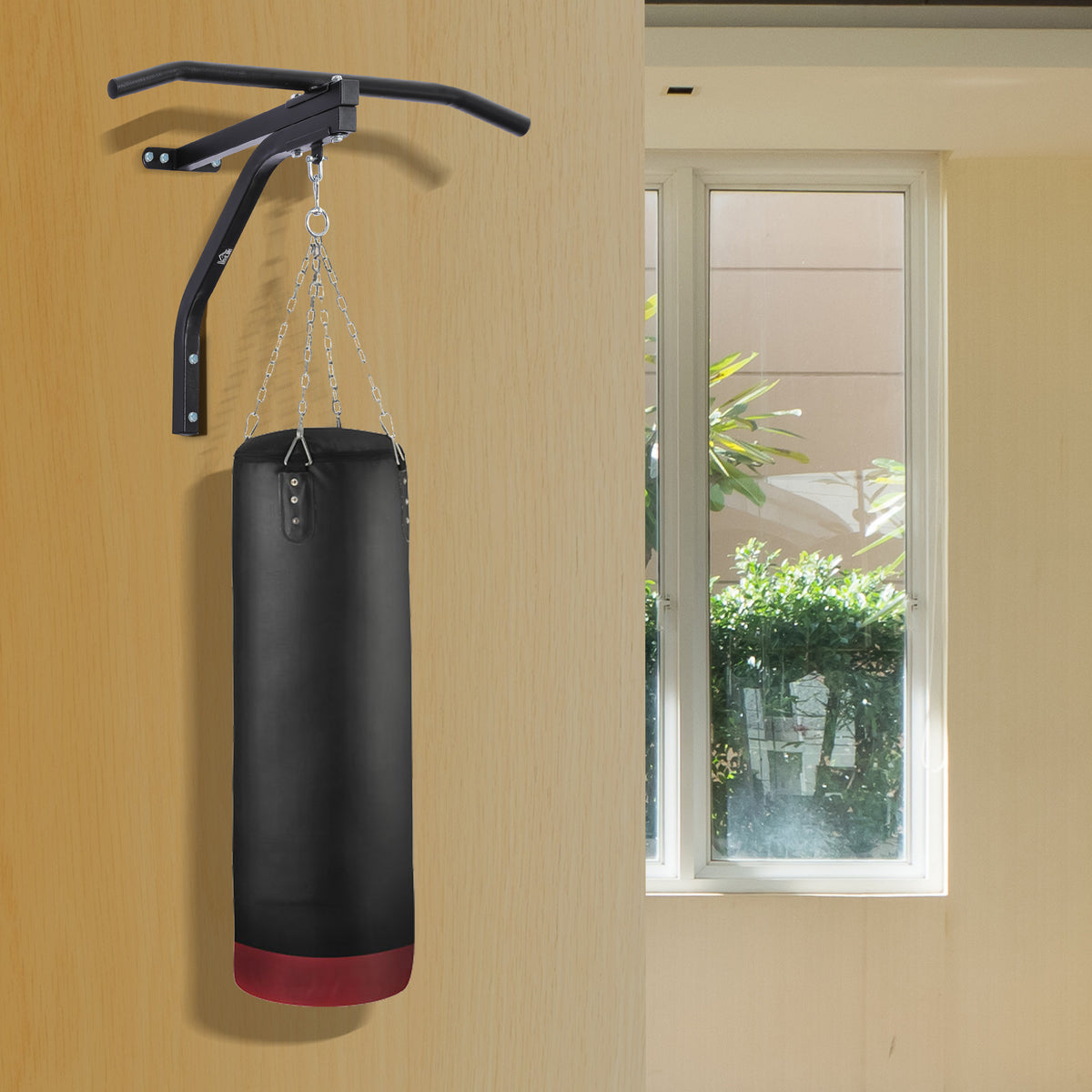 2-in-1 Wall Mount Punch Bag Hanger & Pull-Up Bar (130kg)