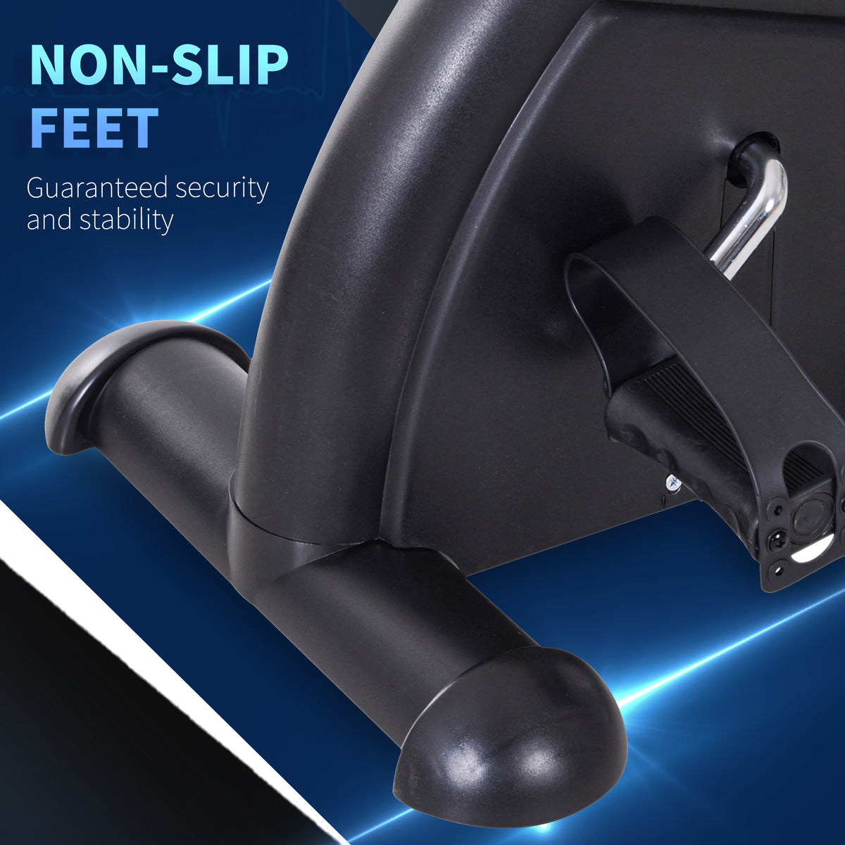 Under desk exercise bike with LCD display, low-impact & adjustable resistance