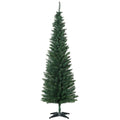 6ft Unlit Artificial Christmas Tree, Pencil Slim Xmas Tree with Solid Stand & Realistic Branches, Green Christmas Tree for Living Room Bedroom Tabletop Decor