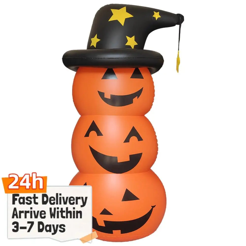 Halloween Ghost Inflatable Model Windproof Stacked Inflatable Pumpkins Horror Festival Theme Indoor Outdoor Garden Decorations
