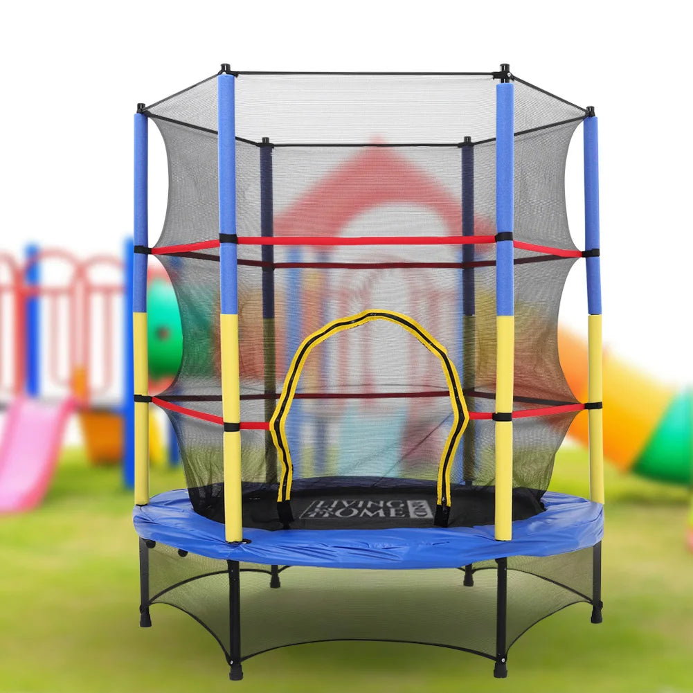 4.5ft Kids Trampoline with Safety Net - Indoor/Outdoor, 45kg Max