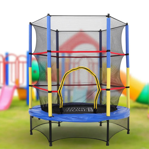 4.5ft Kids Trampoline with Safety Net - Indoor/Outdoor, 45kg Max