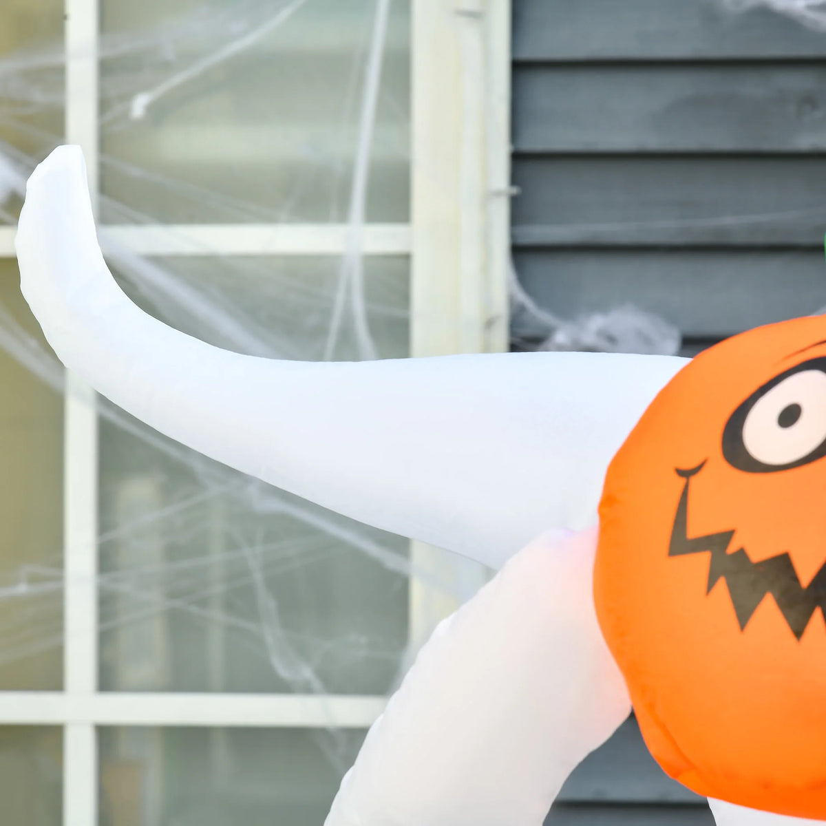 HOMCOM LED Floating Ghost Pumpkin Halloween Decoration Mains Powered Vivid 6FT