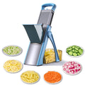 Safe Vegetable Slicer Adjustable Vegetable Chopper with 4 Modes Dicer, Julienne Kitchen Chopping Artifact (SkyBlue)