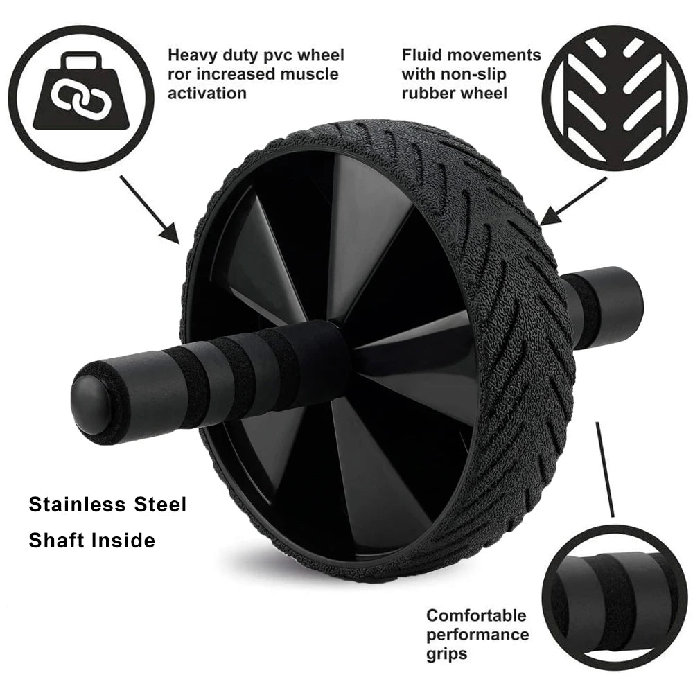 Ab Roller Wheel for Core Workout – Stable Dual-Wheel Design