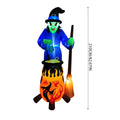 7FT Halloween Inflatable Witch Decoration Outdoor Model Inflatable Glowing Horror Witch Stirring Potion Decoration