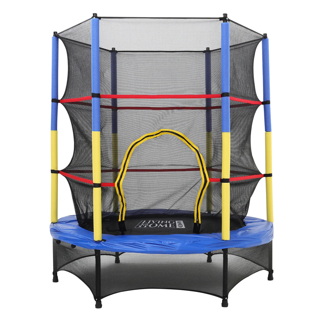 4.5ft Kids Trampoline with Safety Net - Indoor/Outdoor, 45kg Max