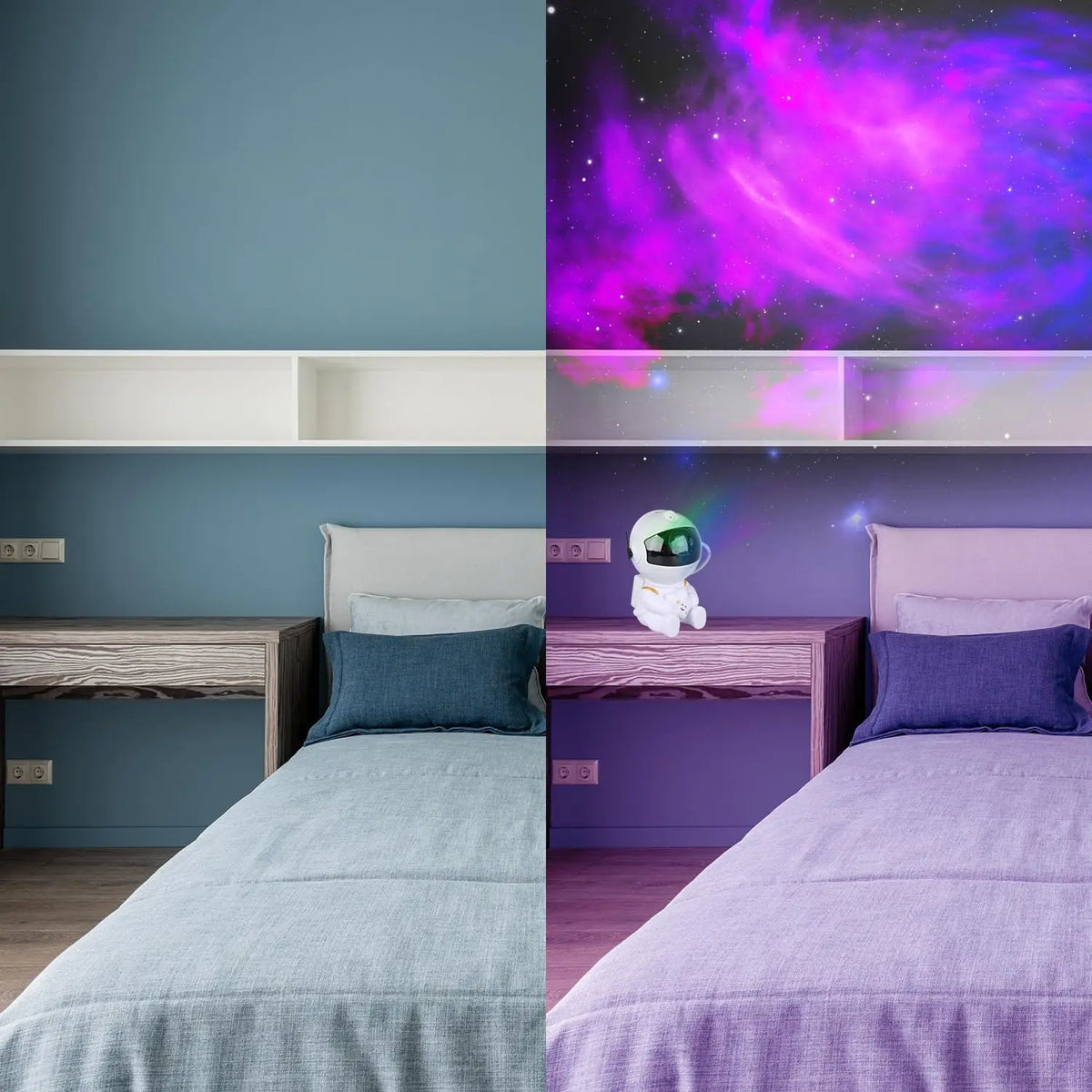 Astronaut Galaxy Star Projector Night Light,360° Rotatable Nebula Laser Star Lamp with Remote Timer,Multi Color Sky Projection USB Bedroom Decor Gift for Kids Adult