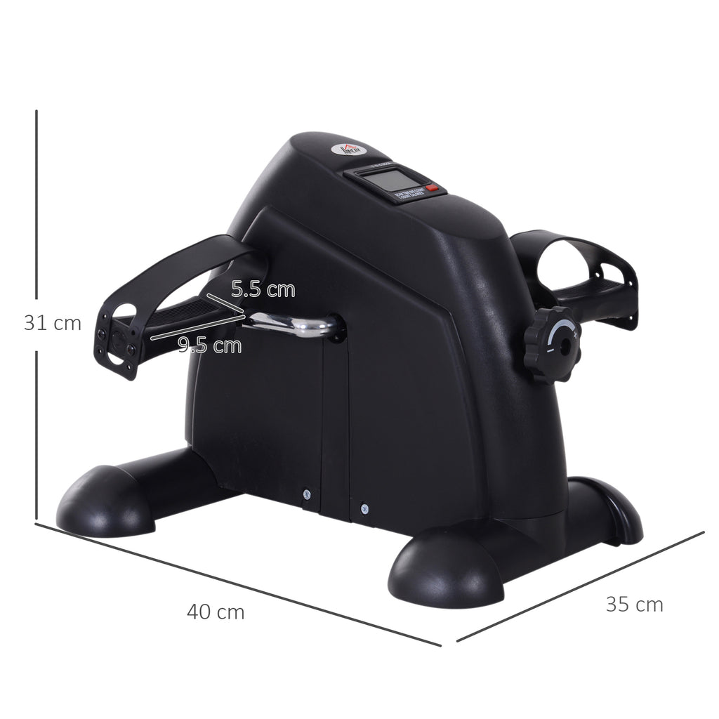 Under desk exercise bike with LCD display, low-impact & adjustable resistance