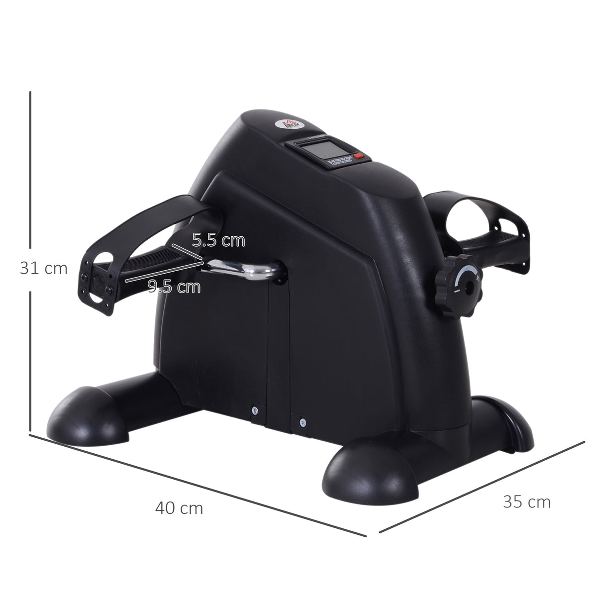 Under desk exercise bike with LCD display, low-impact & adjustable resistance