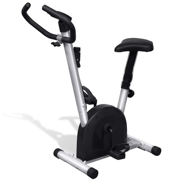 Compact Home Exercise Bike with Adjustable Seat, LCD Display and Resistance