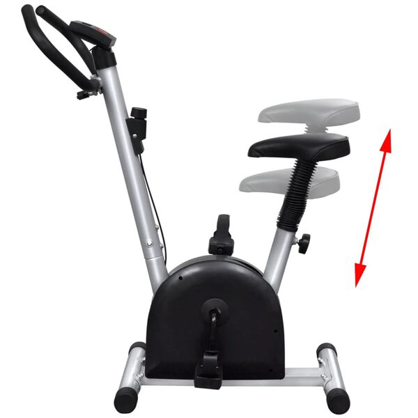 Compact Home Exercise Bike with Adjustable Seat, LCD Display and Resistance