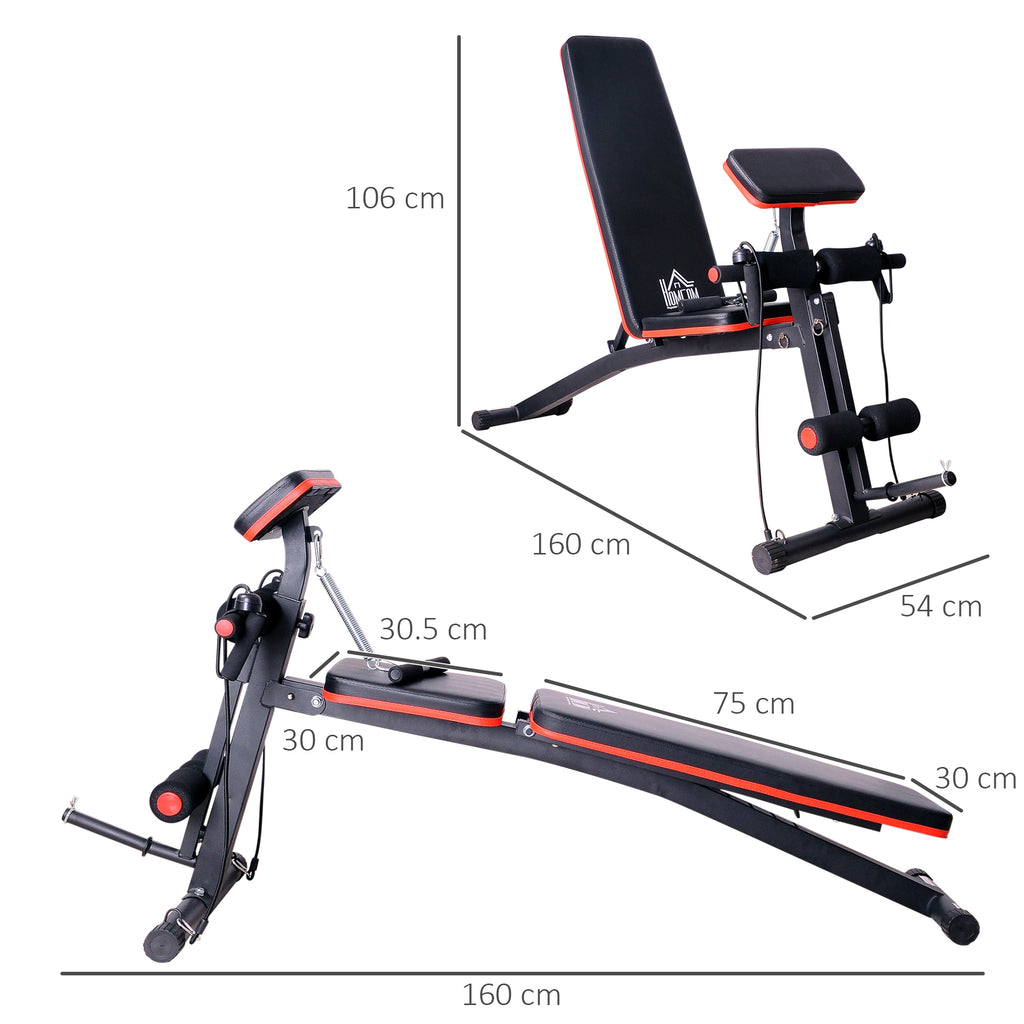 Foldable Dumbbell Bench with 7 Backrest Angles and 120kg Max Load