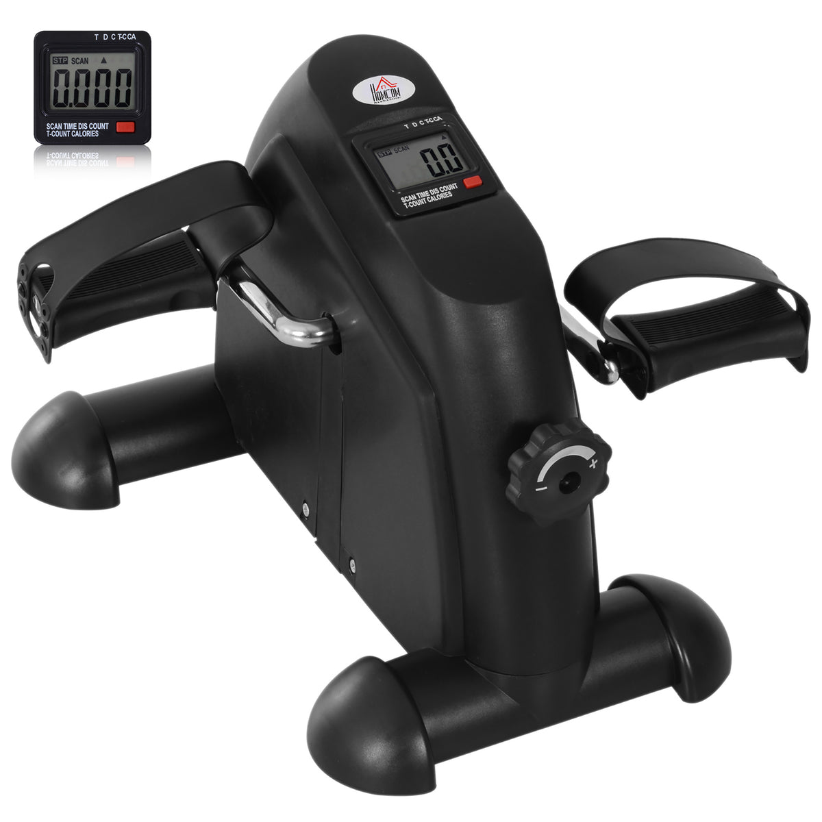 Under desk exercise bike with LCD display, low-impact & adjustable resistance