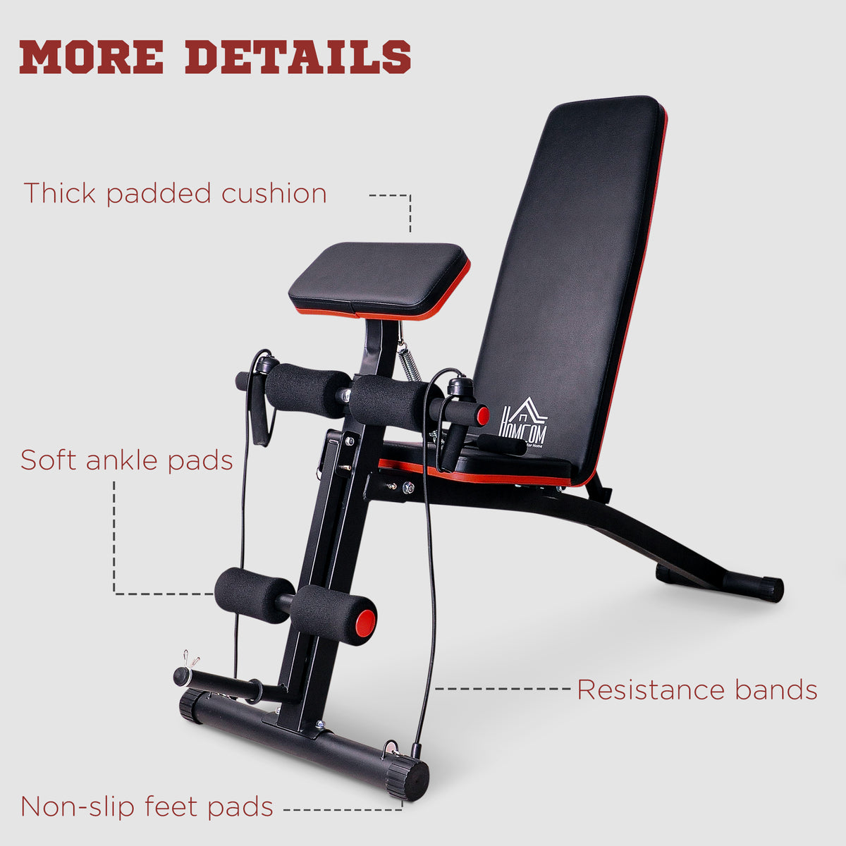 Foldable Dumbbell Bench with 7 Backrest Angles and 120kg Max Load