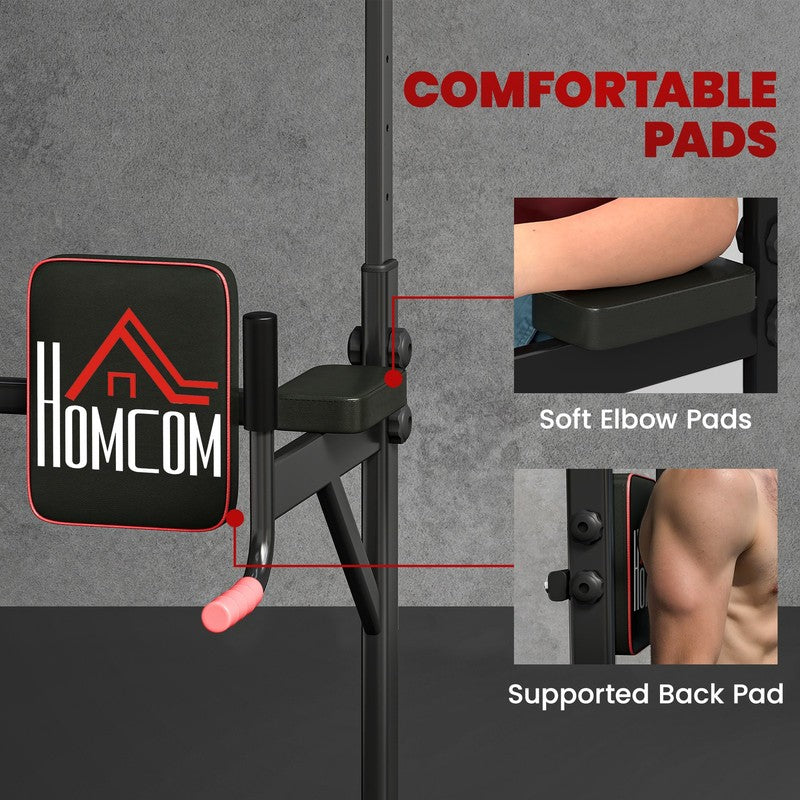Height Adjustable Power Tower | Pull Up Bar for Home Gym