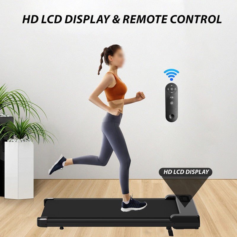 Under-Desk Treadmill — 2HP Quiet, 8 km/h, 3.5° Incline